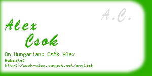 alex csok business card